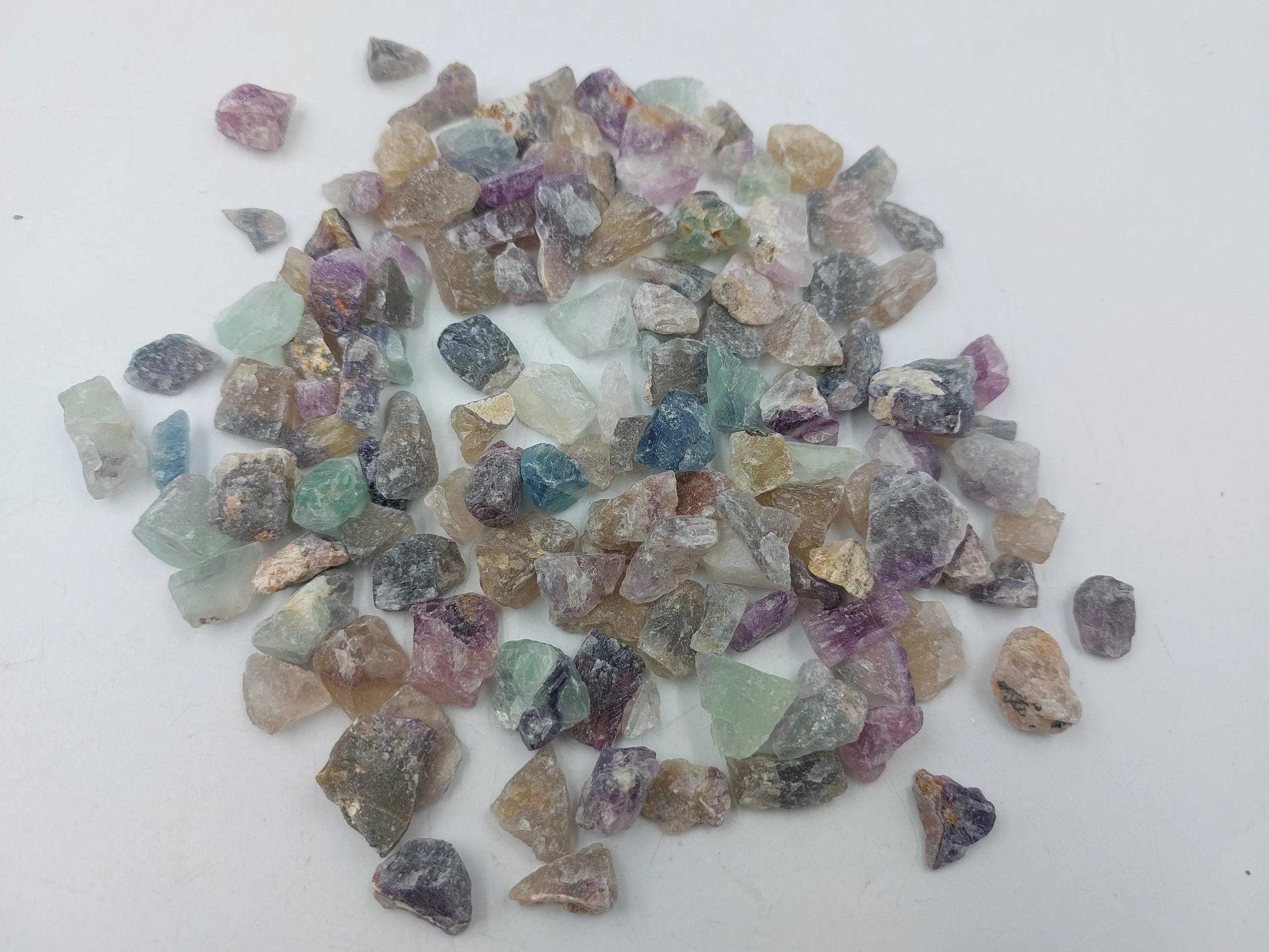 Fluorite Rough Crystal Chips, Tumbled Healing Gemstone, New Age Semi-Precious Rocks