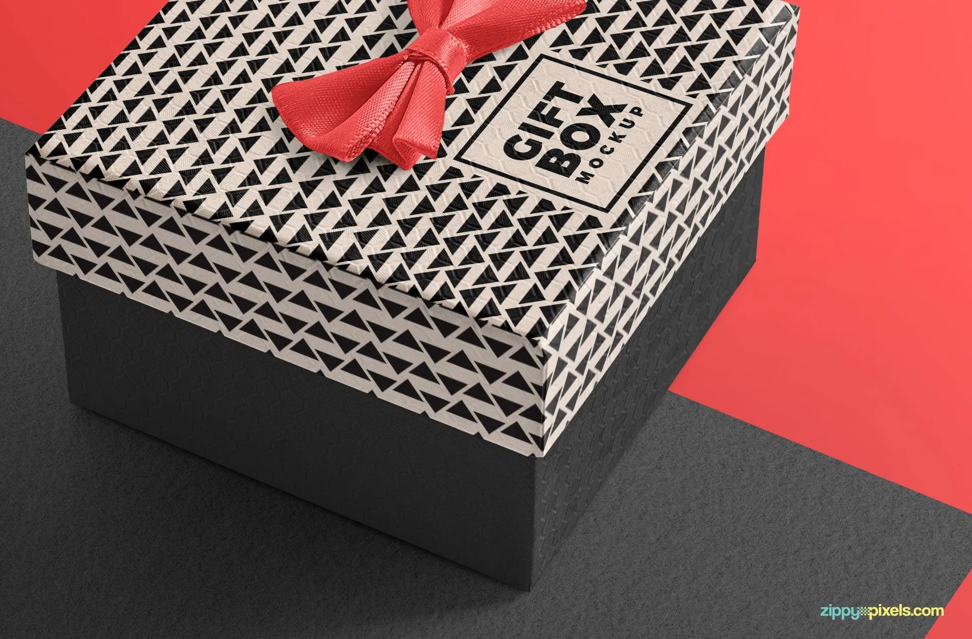 Free Beautiful Gift Box Mockup