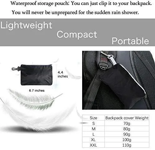 Frelaxy Waterproof Backpack Rain Cover for (15-90L), 2019 Upgraded Triple Waterproofing, Antislip Cross Buckle Strap, Ultralight Compact Portable, for Hiking, Camping, Biking, Outdoor, Traveling