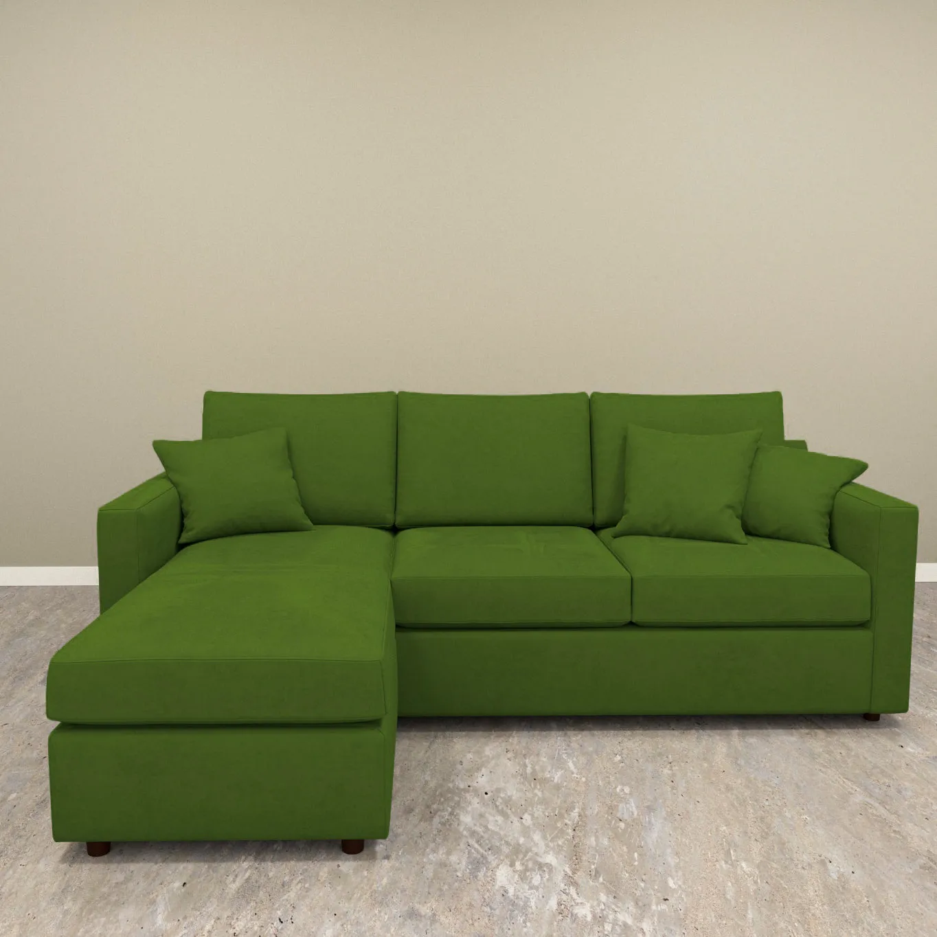 Garden Green Coloured with Premium Comfort L Shaped 4 Seater Sofa Set for Home