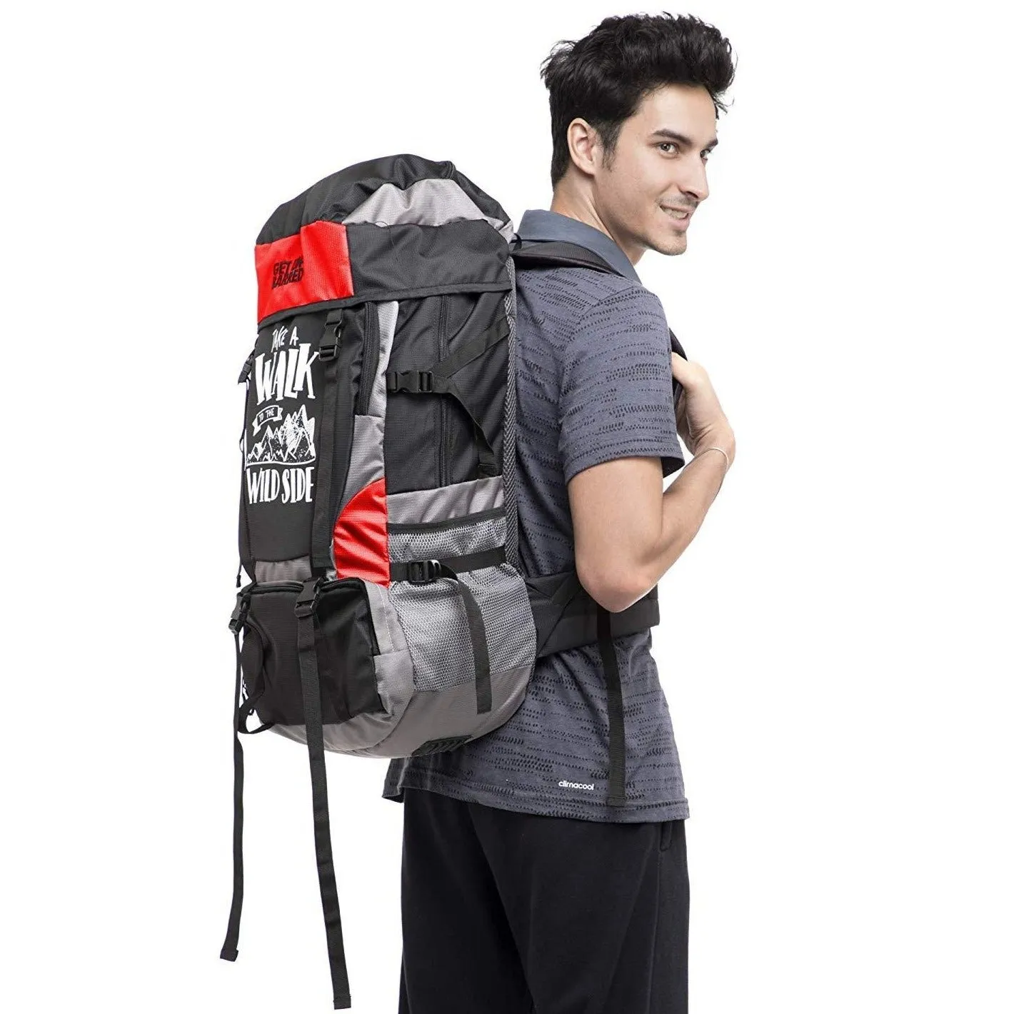 Get Un-barred 55 Ltr Travel Backpack (Red)