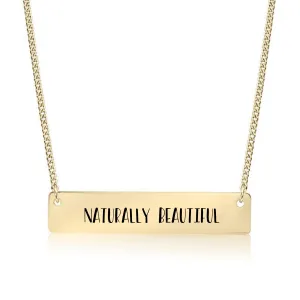 Gold Naturally Beautiful Bar Necklace