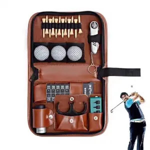 Golf Ball Carry Bag PU Leather Storage