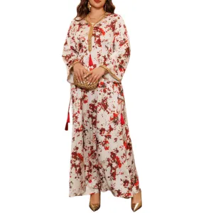 Gorgeous Floral Abaya Dress Up