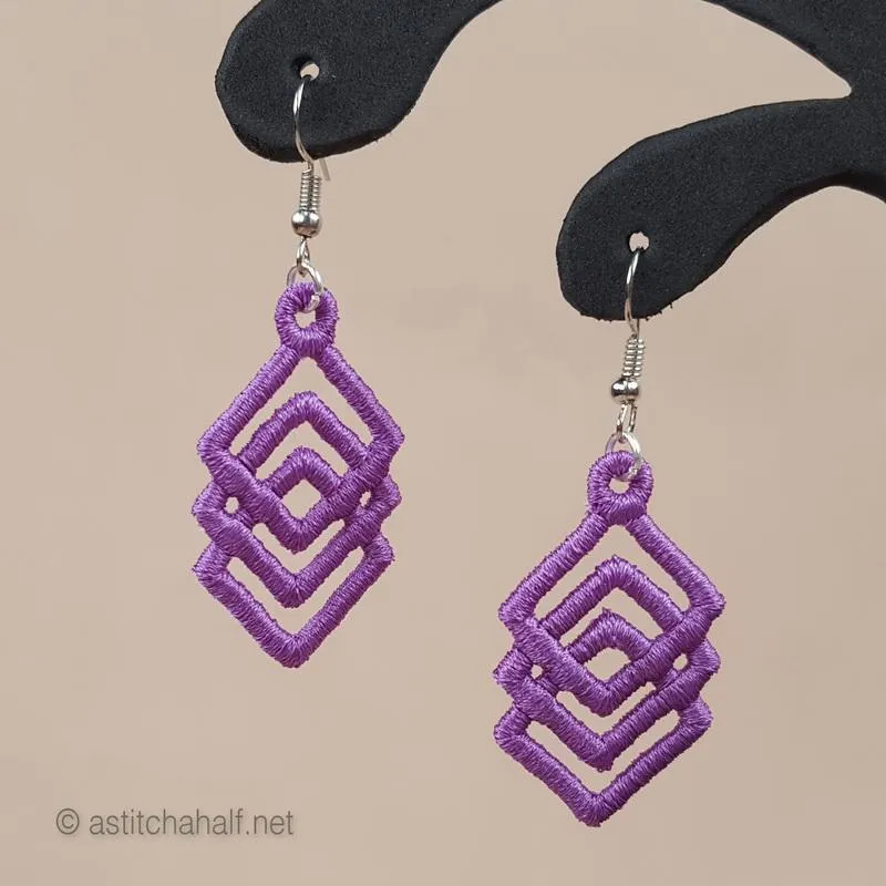 Gorgeous Geometric Freestanding Lace Earrings