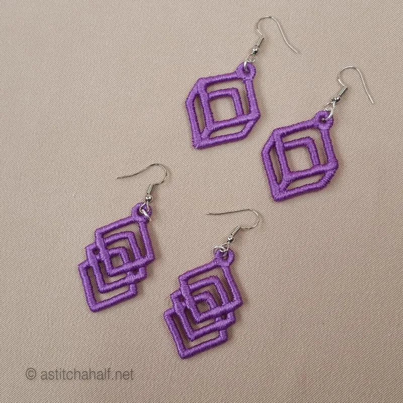 Gorgeous Geometric Freestanding Lace Earrings