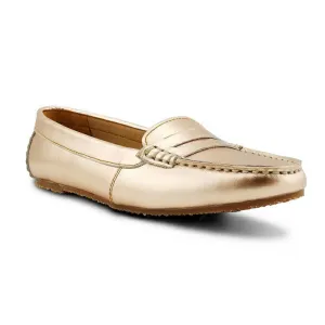 Gorgeous Girl Leather Moccasin Rose Gold