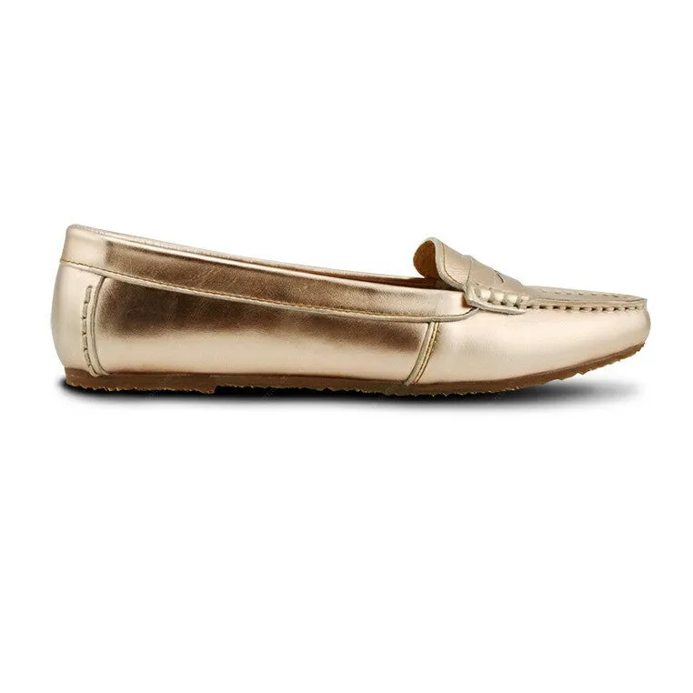 Gorgeous Girl Leather Moccasin Rose Gold