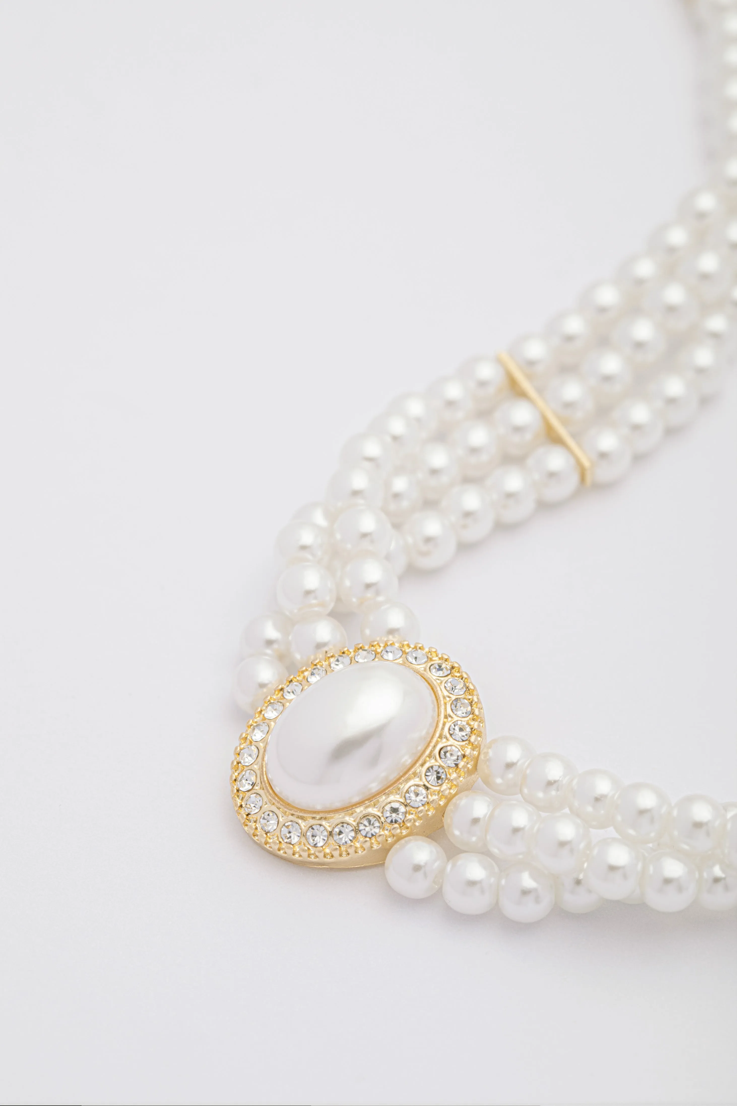 Gorgeous Pearl Choker Necklace Set