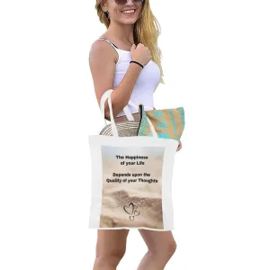 Happiness of Your Life Cotton Canvas Tote Bag (Made in Australia)