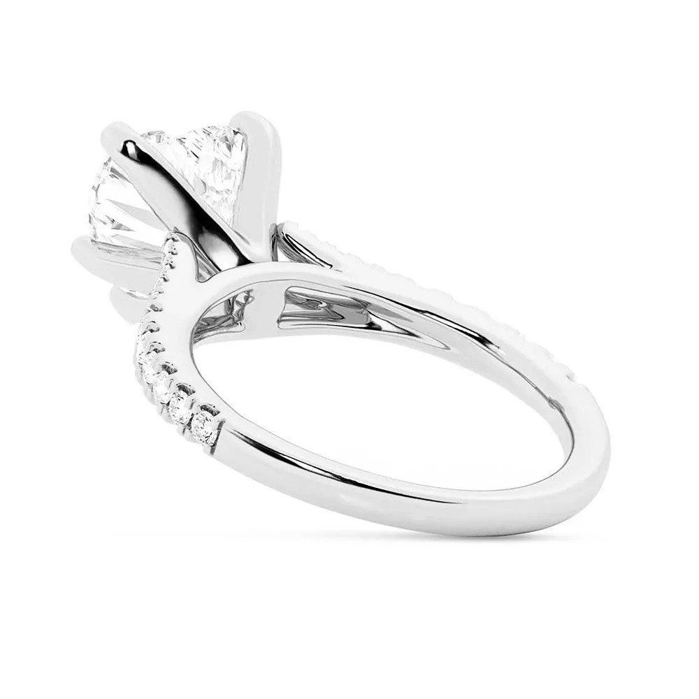 Heart Shaped Split-Shank Engagement Ring