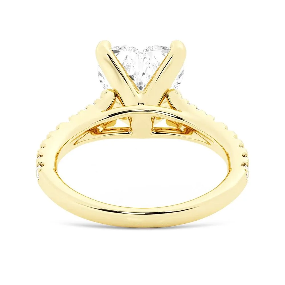 Heart Shaped Split-Shank Engagement Ring