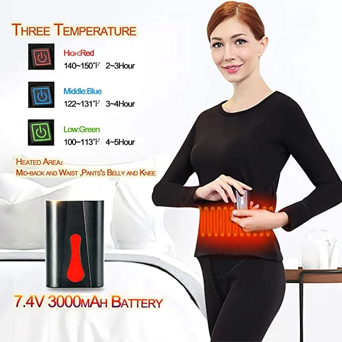 Heating Thermal Men's and Women's Underwear Rechargeable Battery Powered Carbon Fiber Heating