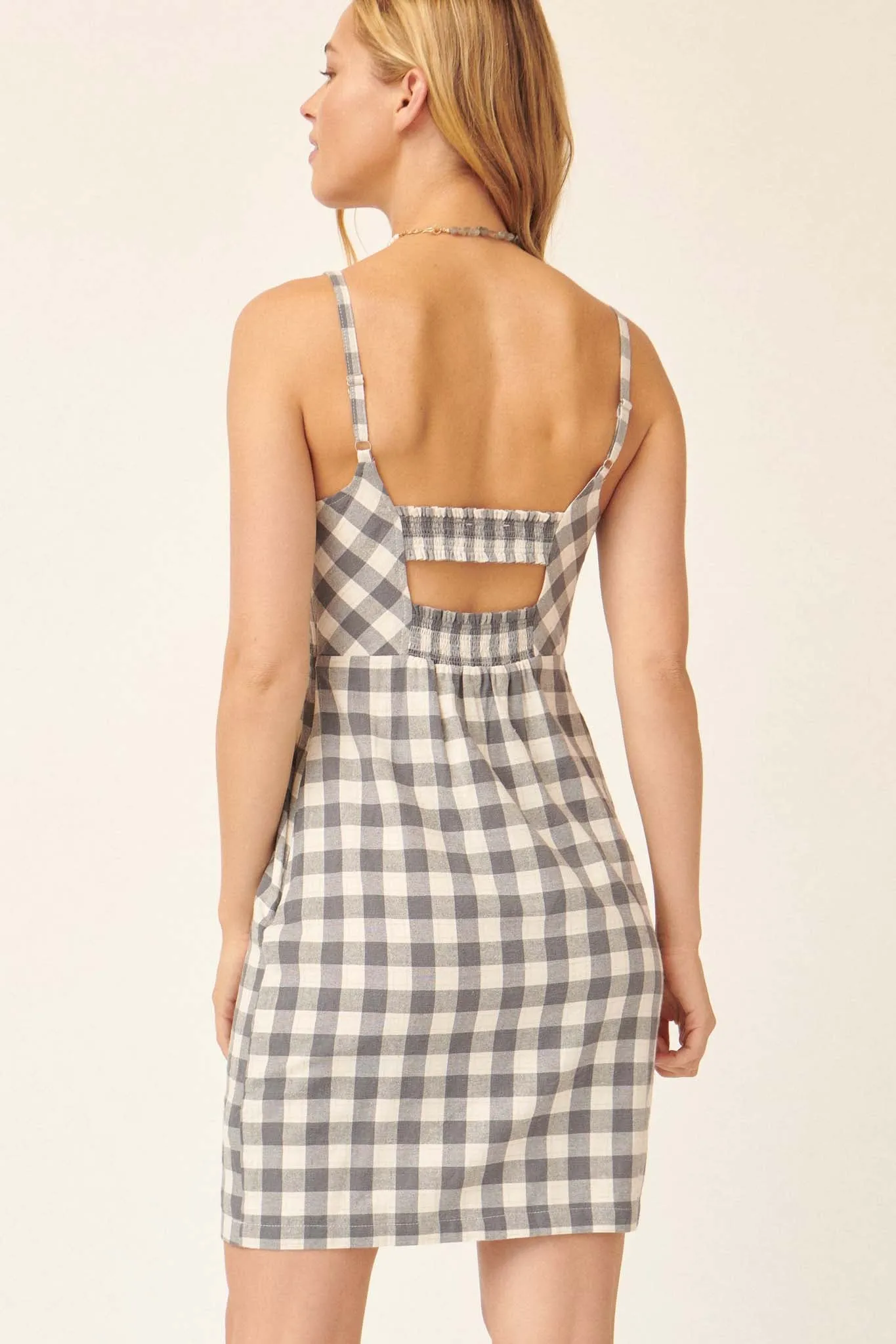 Hello Gorgeous Gingham Sweetheart Mini Dress