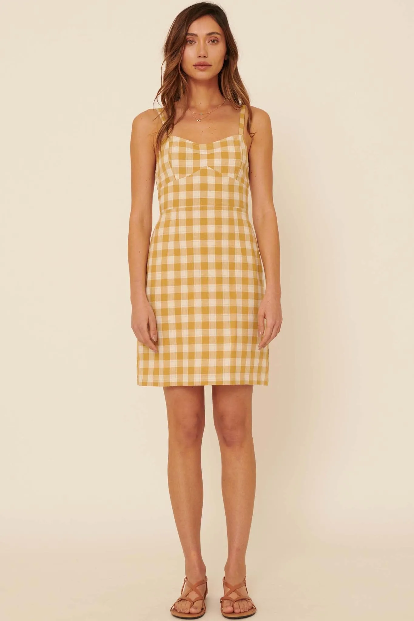 Hello Gorgeous Gingham Sweetheart Mini Dress