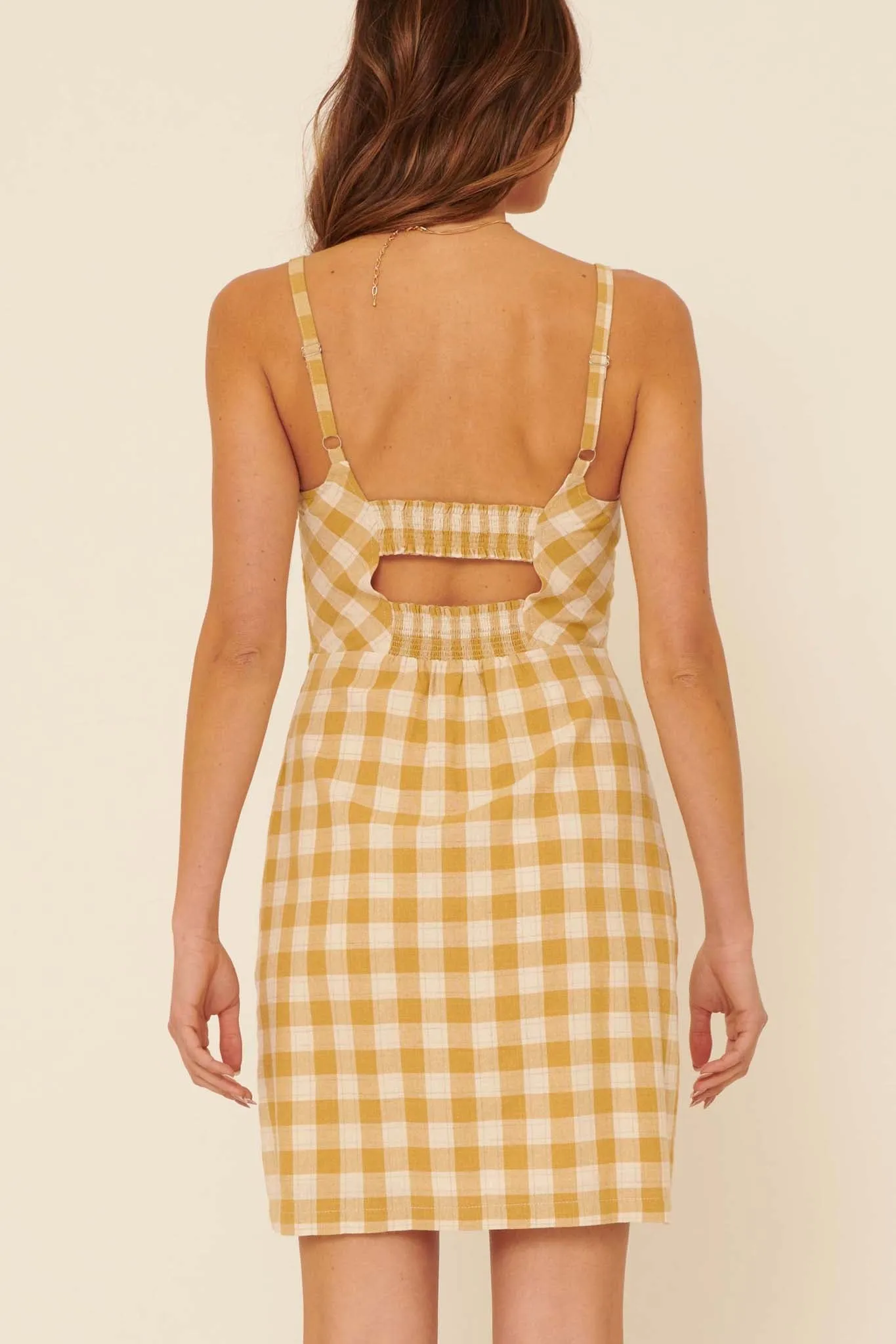 Hello Gorgeous Gingham Sweetheart Mini Dress