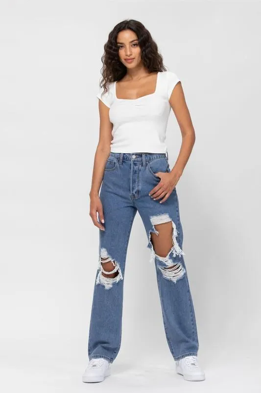 High Rise Dad Jeans