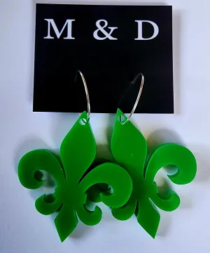 Hooped Fleur De Lis Earrings