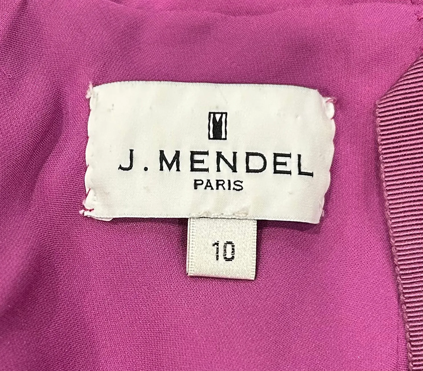 J. Mendel Magenta Bias-Cut 30s Style Silk Gown