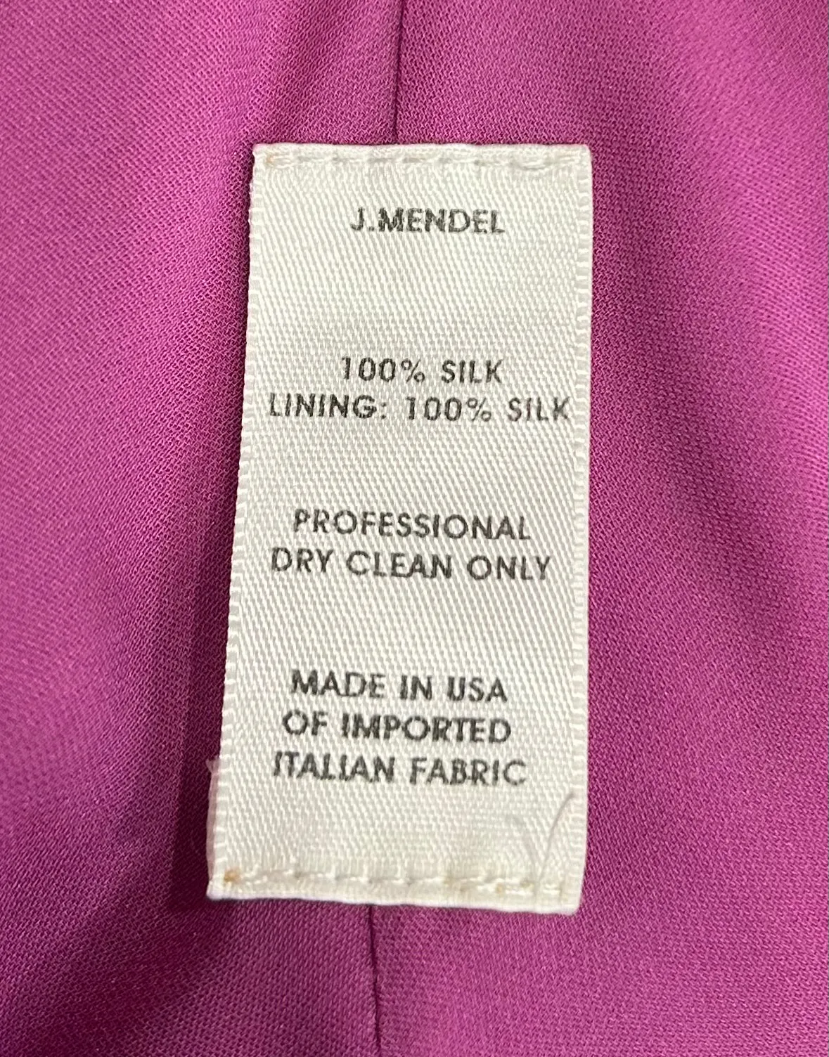 J. Mendel Magenta Bias-Cut 30s Style Silk Gown