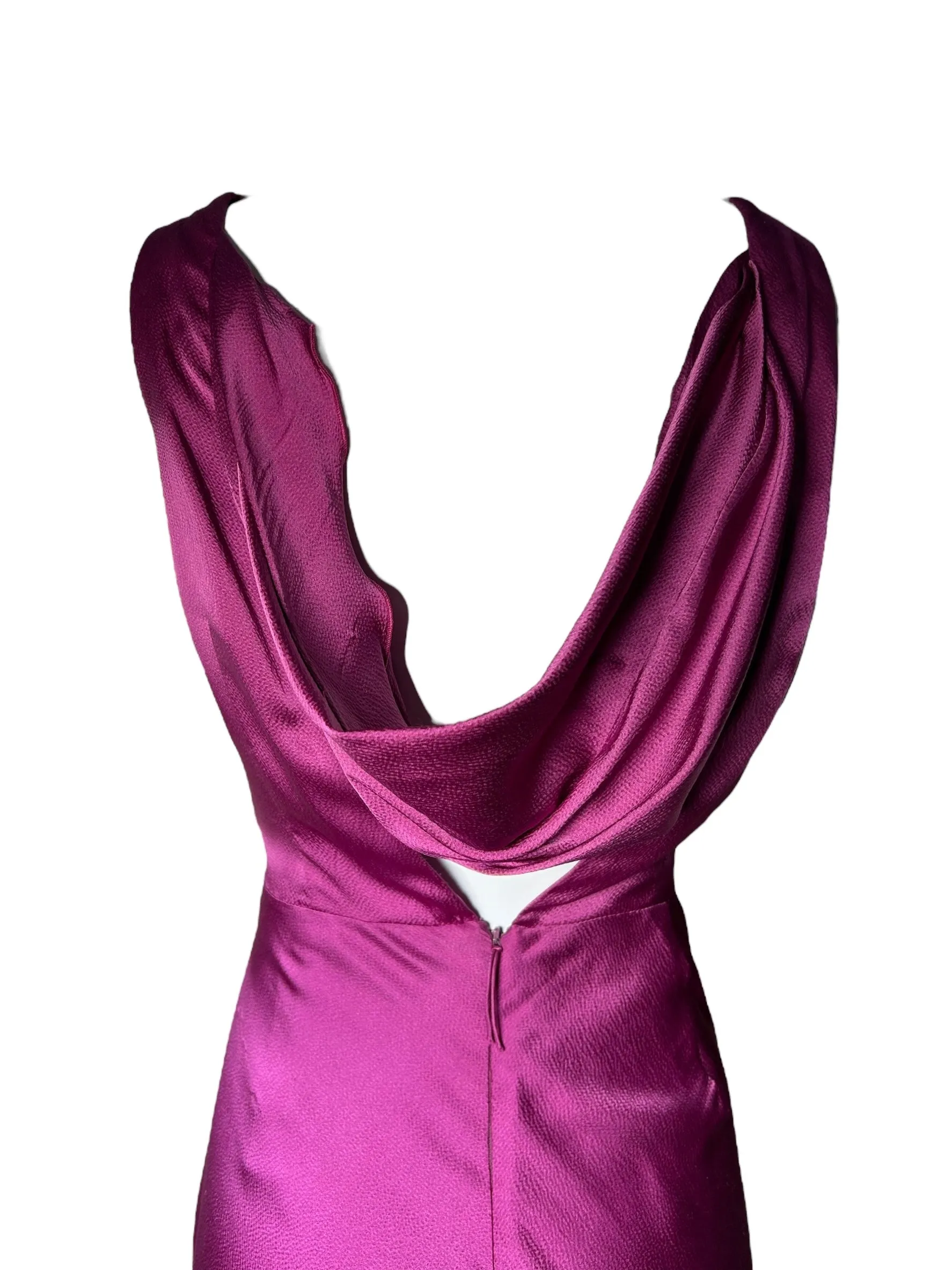 J. Mendel Magenta Bias-Cut 30s Style Silk Gown