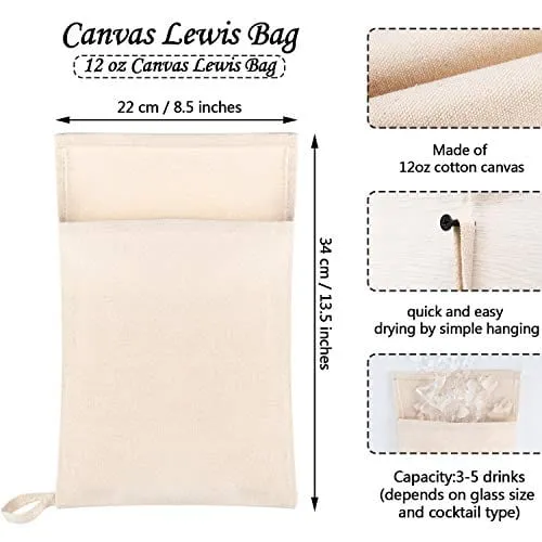 Lewis Bag Canvas Ice Bag Crushed Ice Bag Reusable Canvas Bag for Crushed Ice Dried Ice (4)