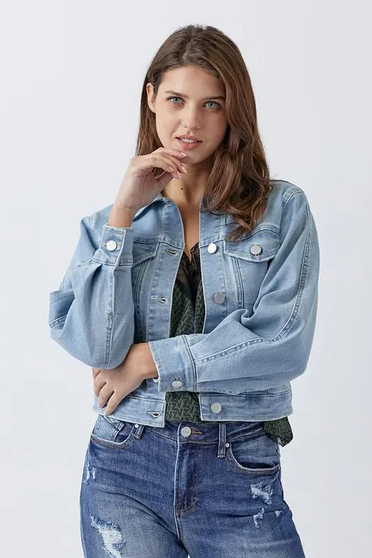 Light Balloon Denim Jacket