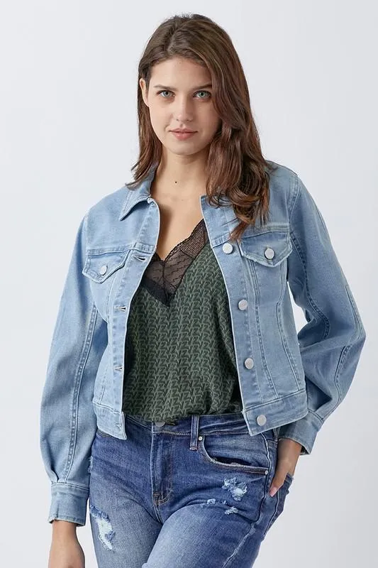 Light Balloon Denim Jacket