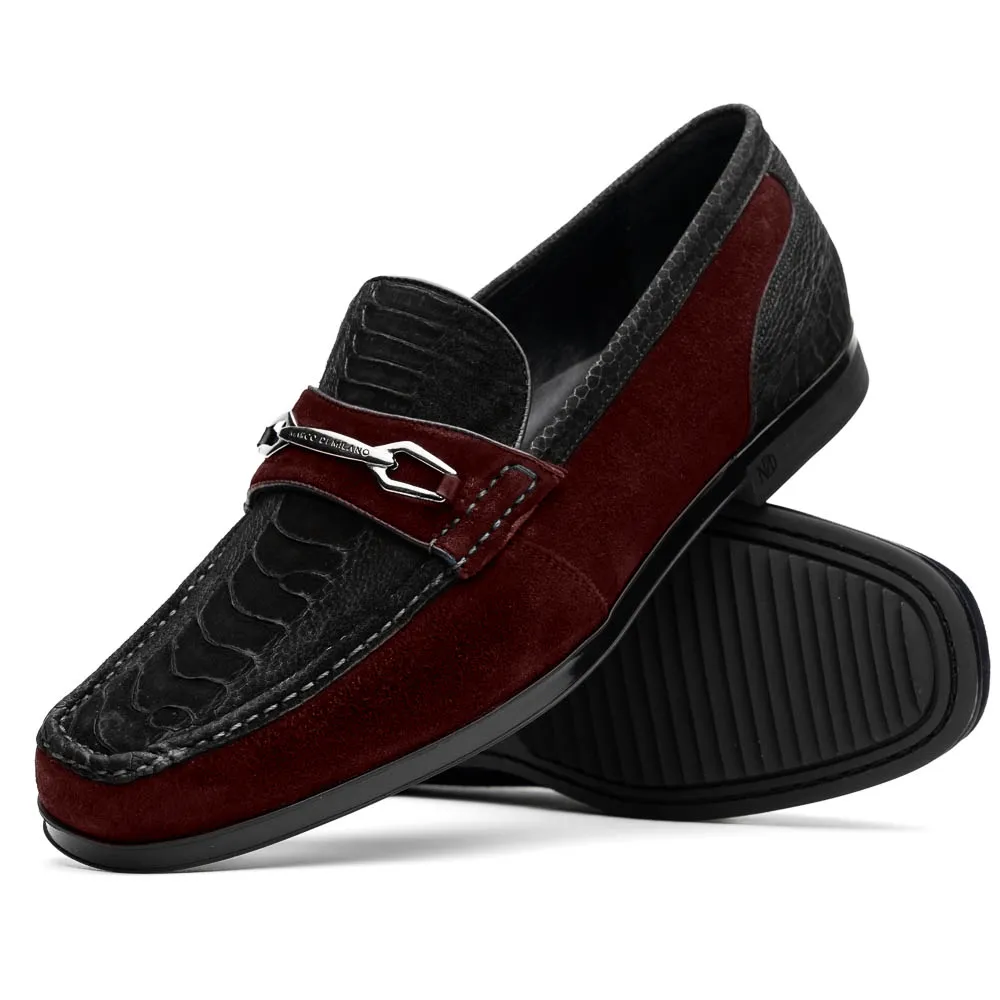 Marco Di Milano Hugo Osl Ostrich Leg and Rubber Wine - Black