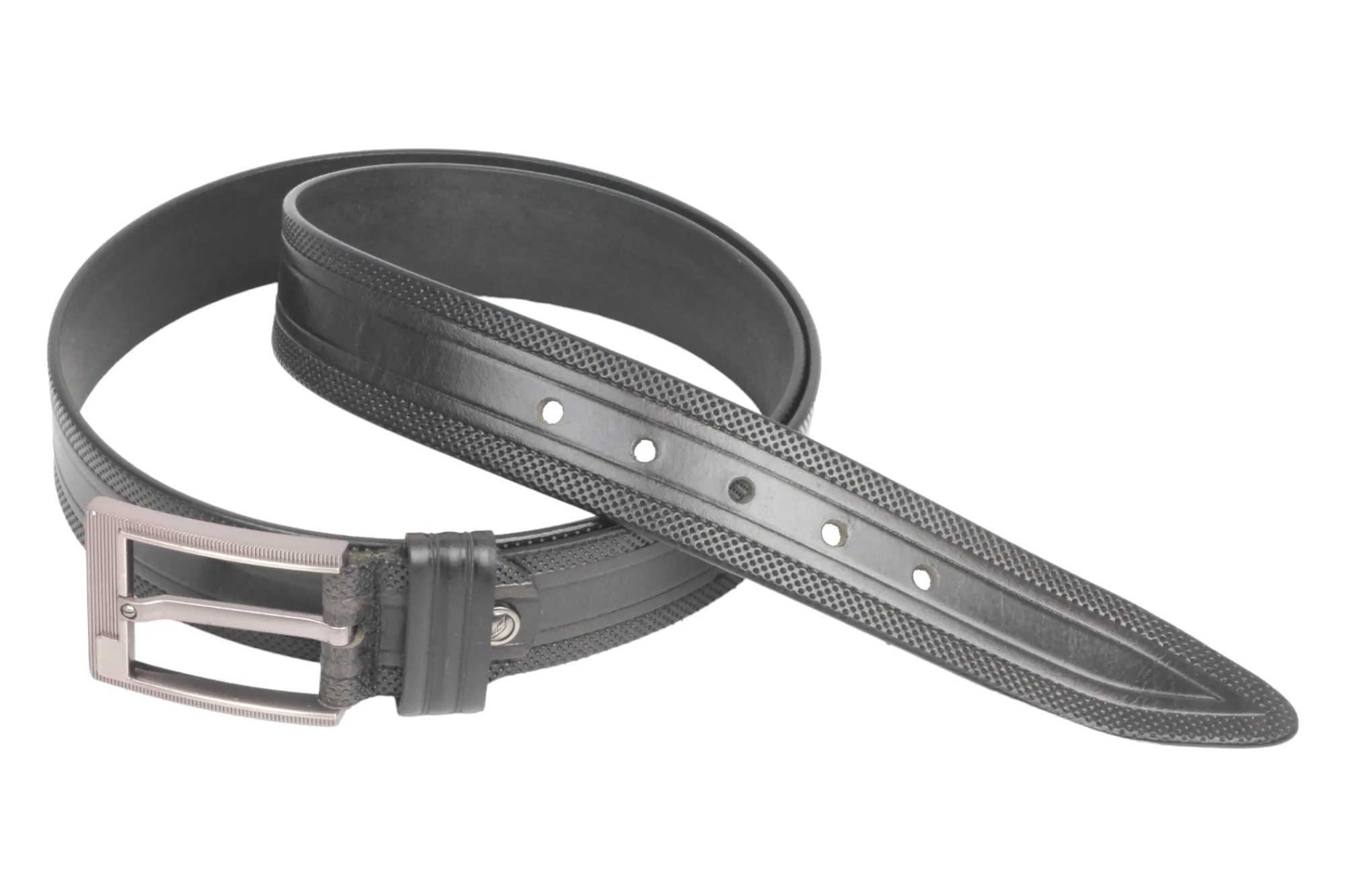 Mens Premium Casual leather Belt 54763 (Black)