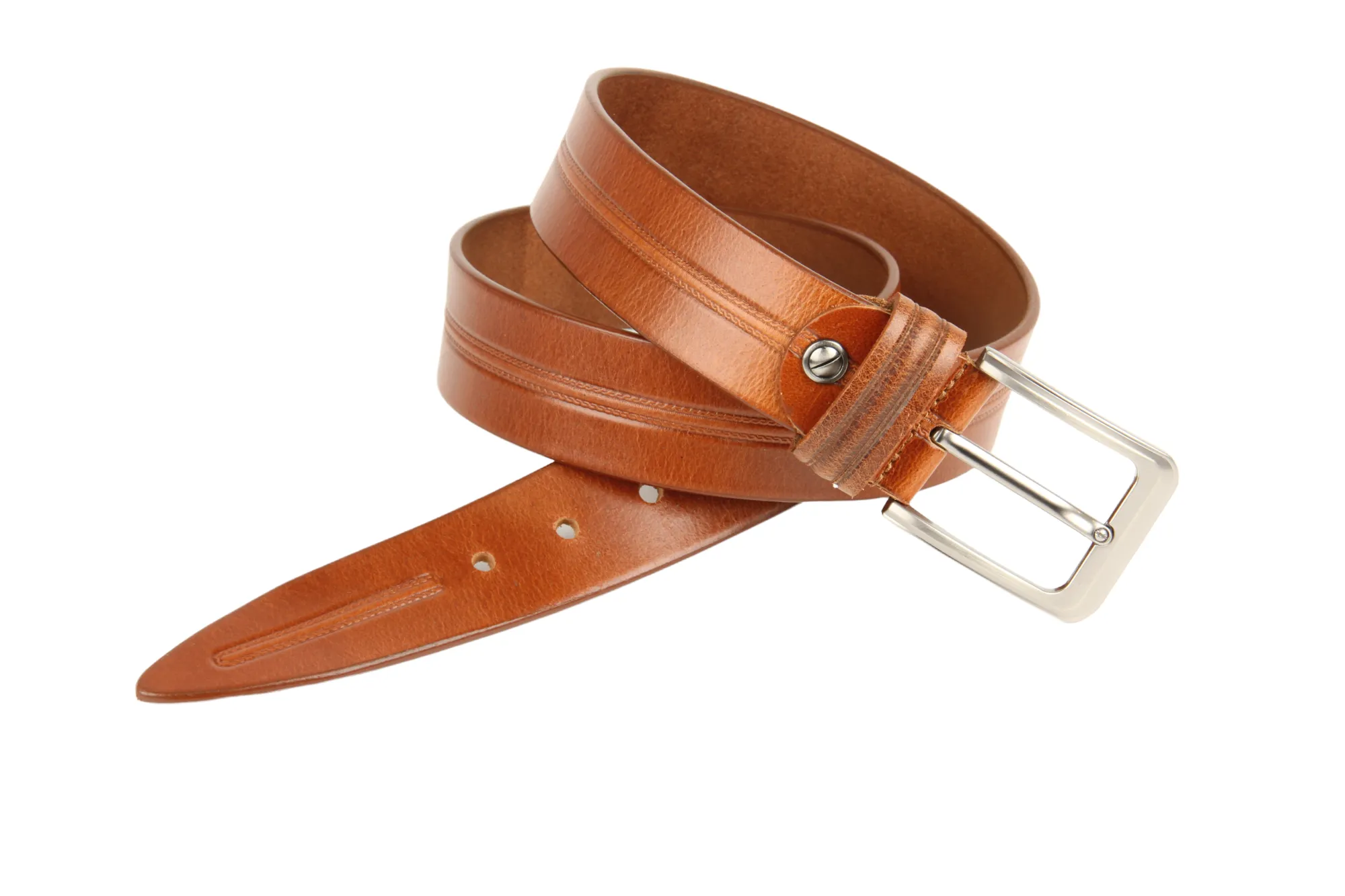 Mens Premium Casual leather Belt 54764 (Tan)