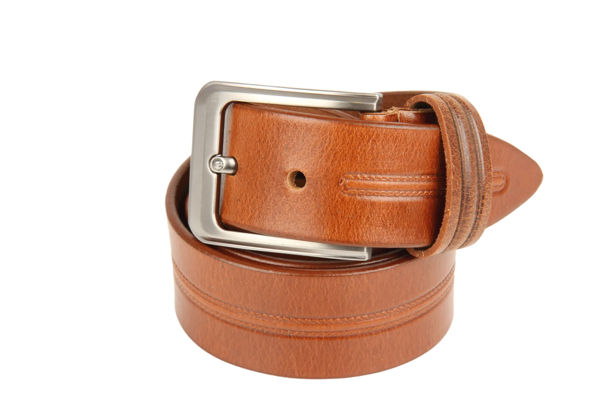 Mens Premium Casual leather Belt 54764 (Tan)