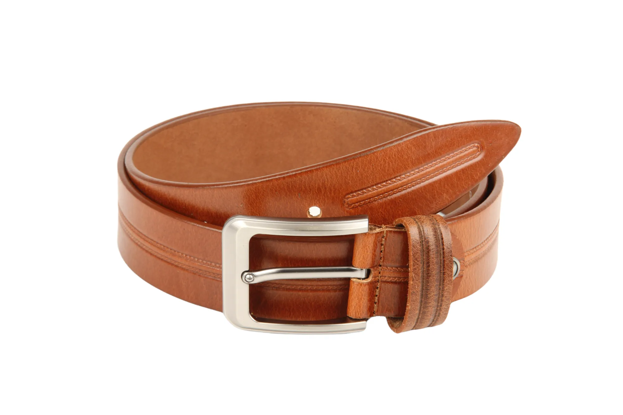 Mens Premium Casual leather Belt 54764 (Tan)