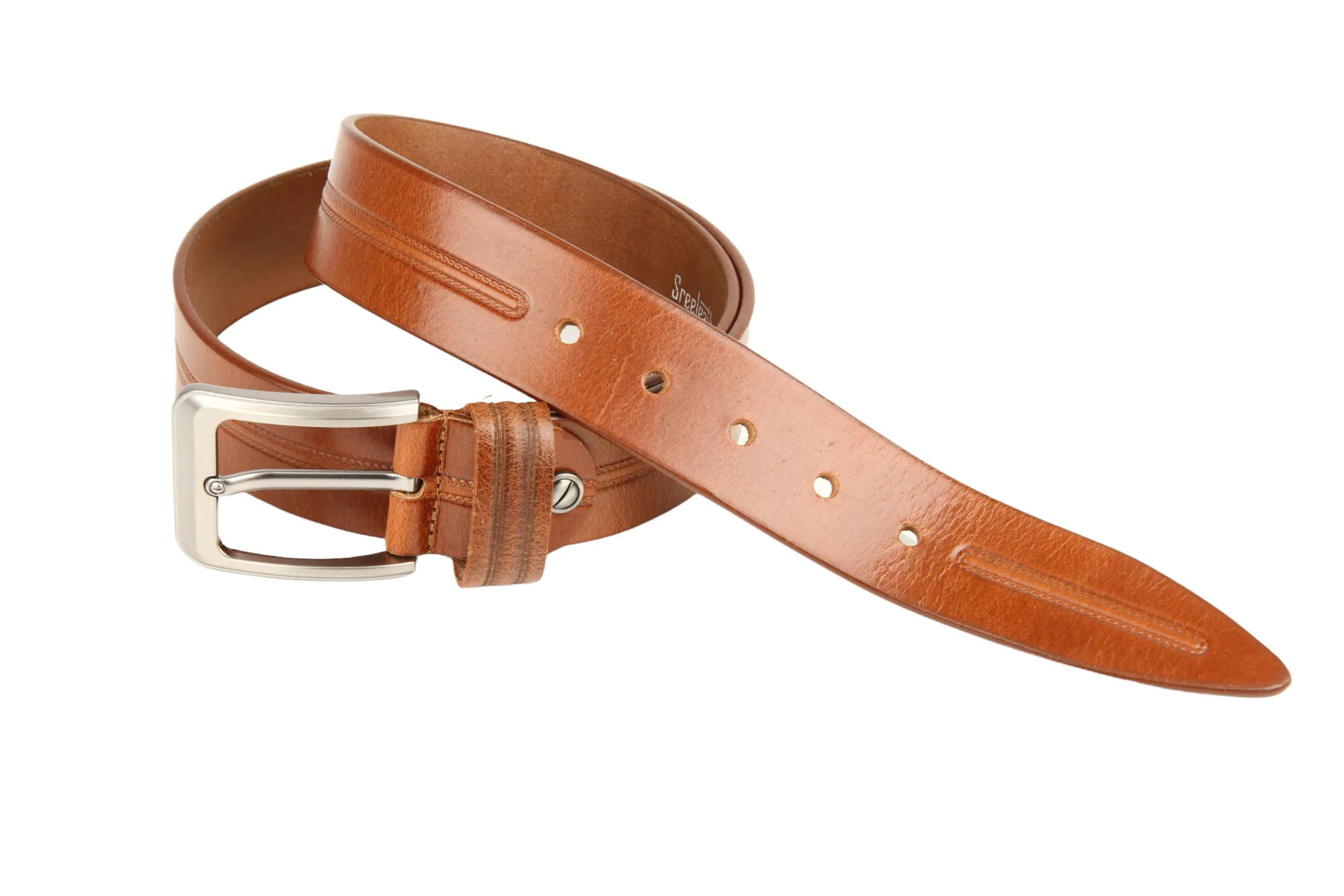 Mens Premium Casual leather Belt 54764 (Tan)