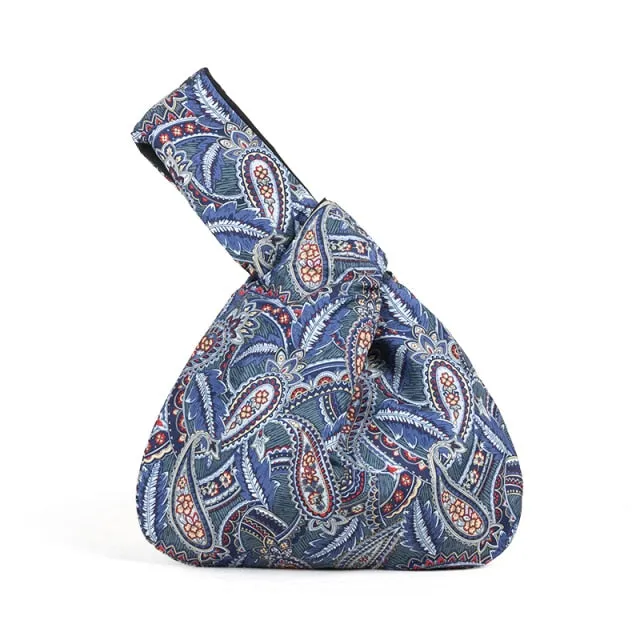 Mini Portable Knot Wrist Bag-variety of prints