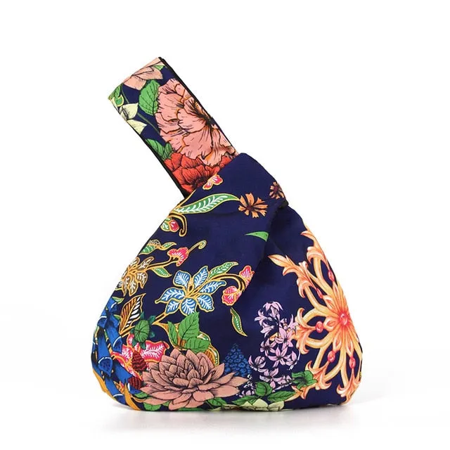 Mini Portable Knot Wrist Bag-variety of prints