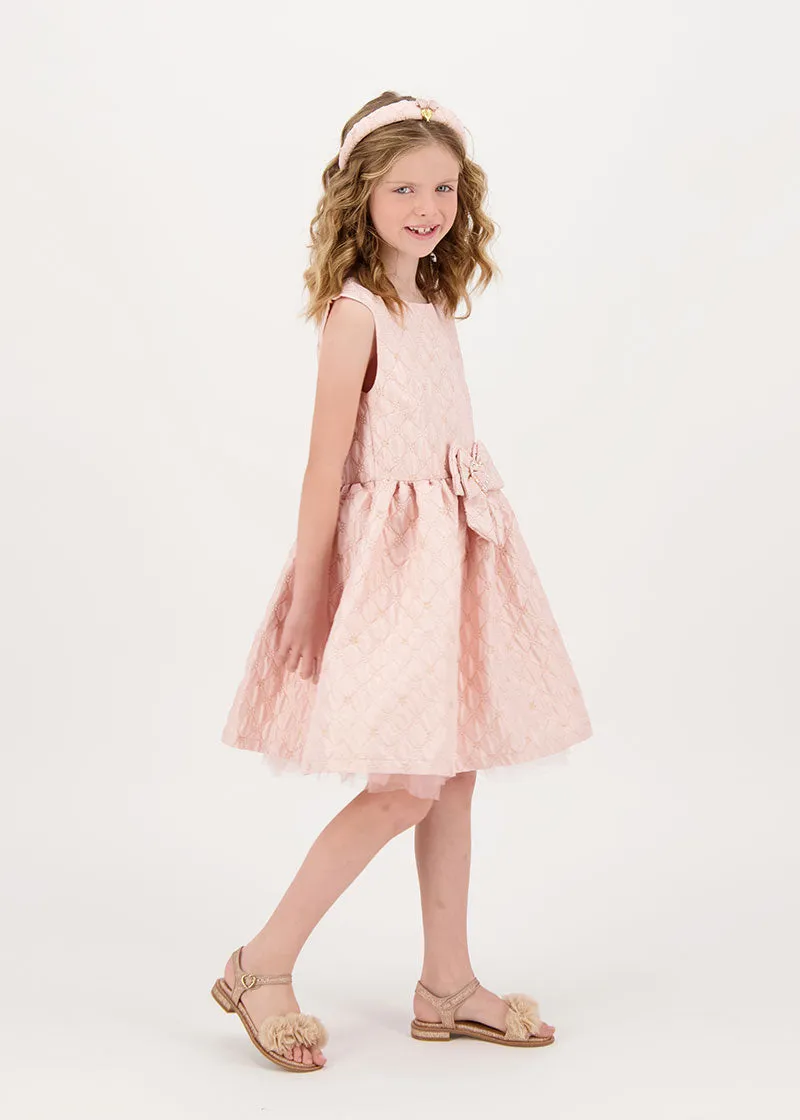 Monty Tiny Flower Jacquard Dress Blush Pink