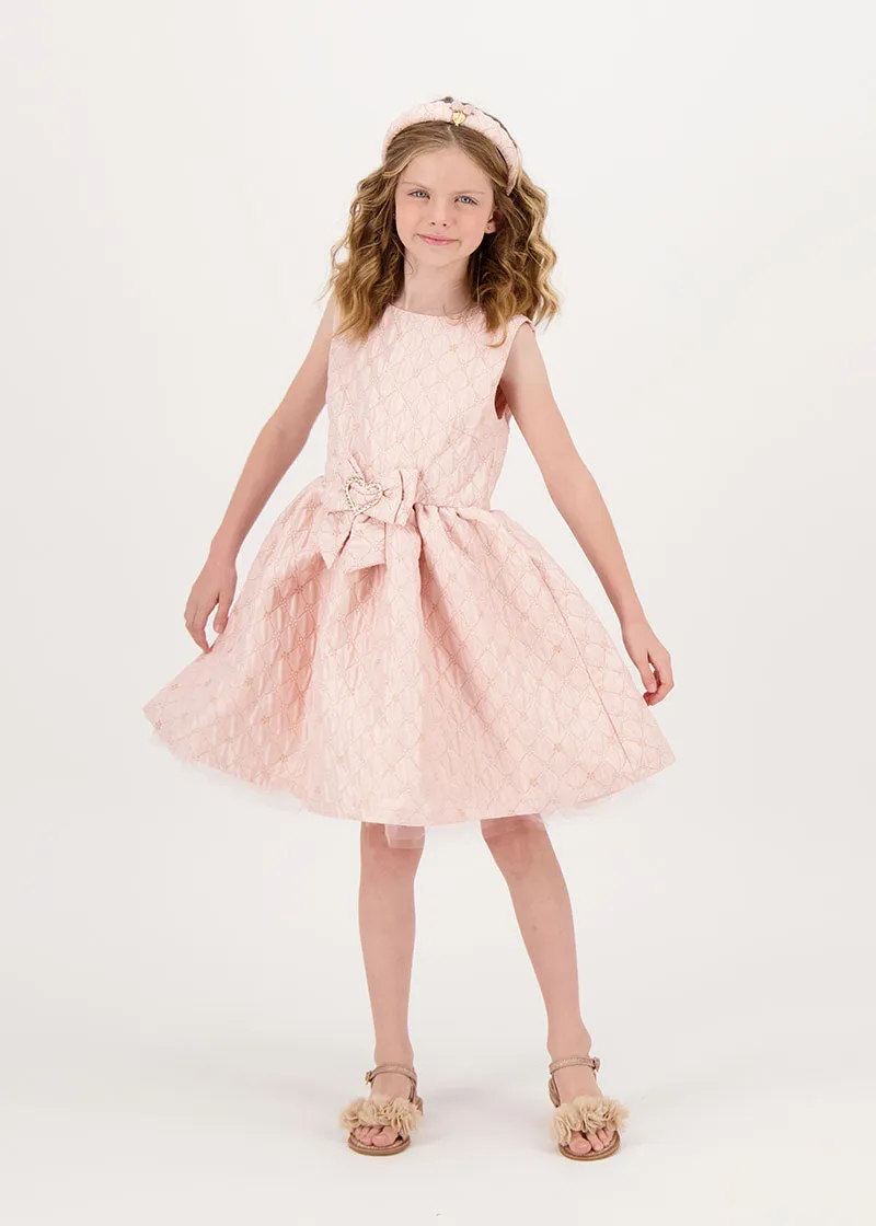 Monty Tiny Flower Jacquard Dress Blush Pink