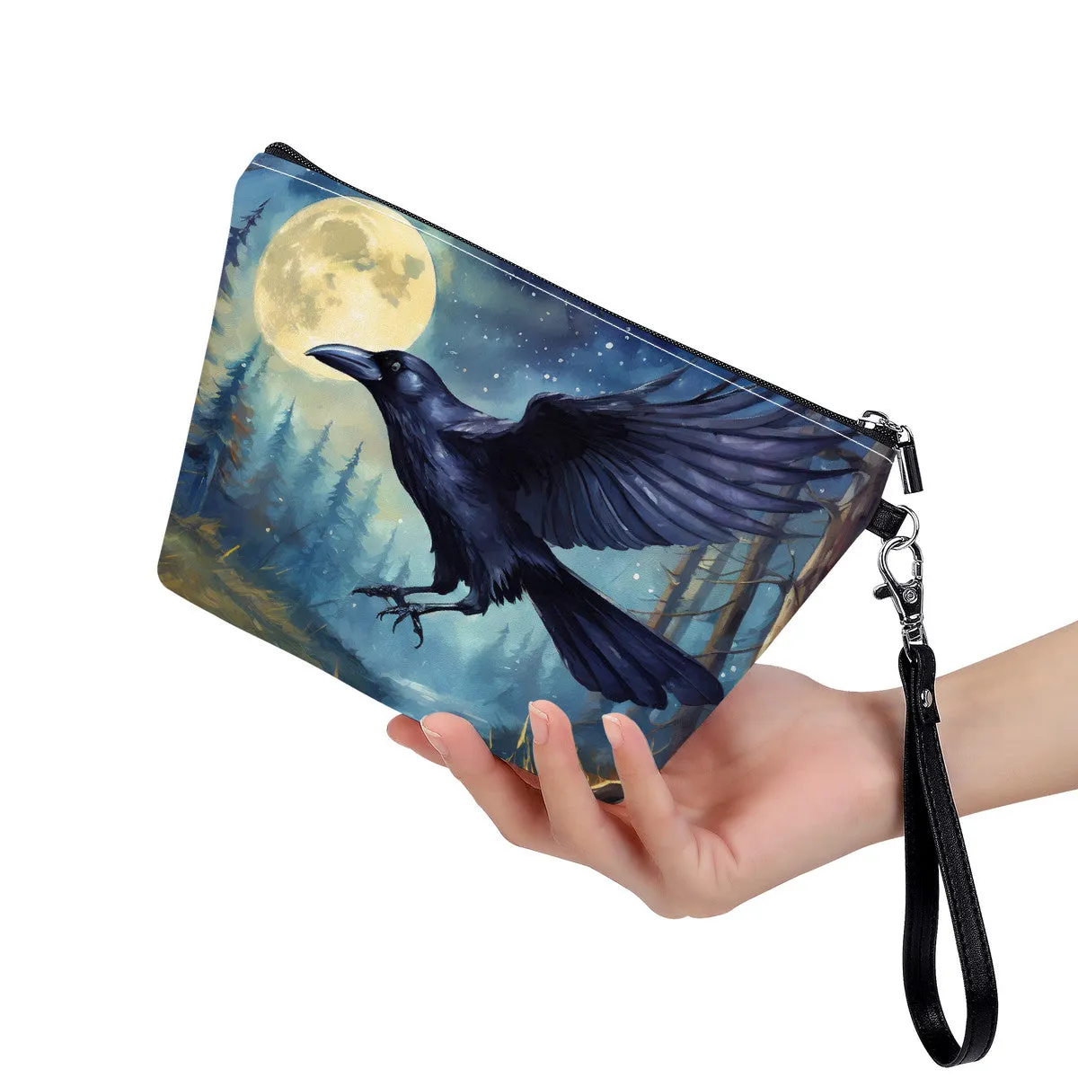 Moon Calling Crows Cosmetic Bag