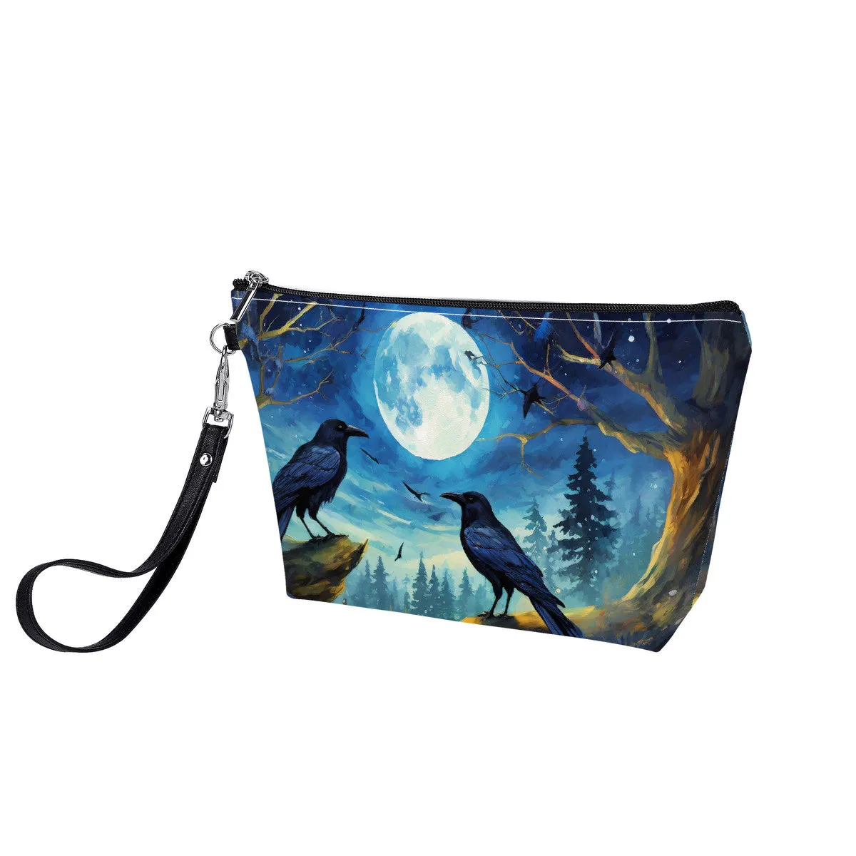 Moon Calling Crows Cosmetic Bag