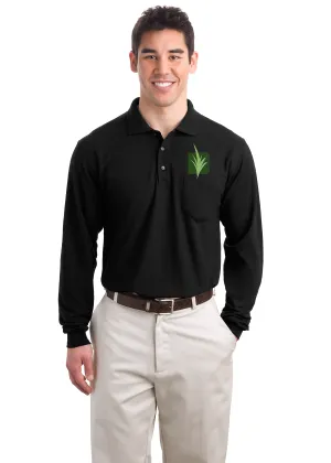 North 40 - Port Authority® Long Sleeve Silk Touch™ Embroidered Polo with Pocket (K500LSP)