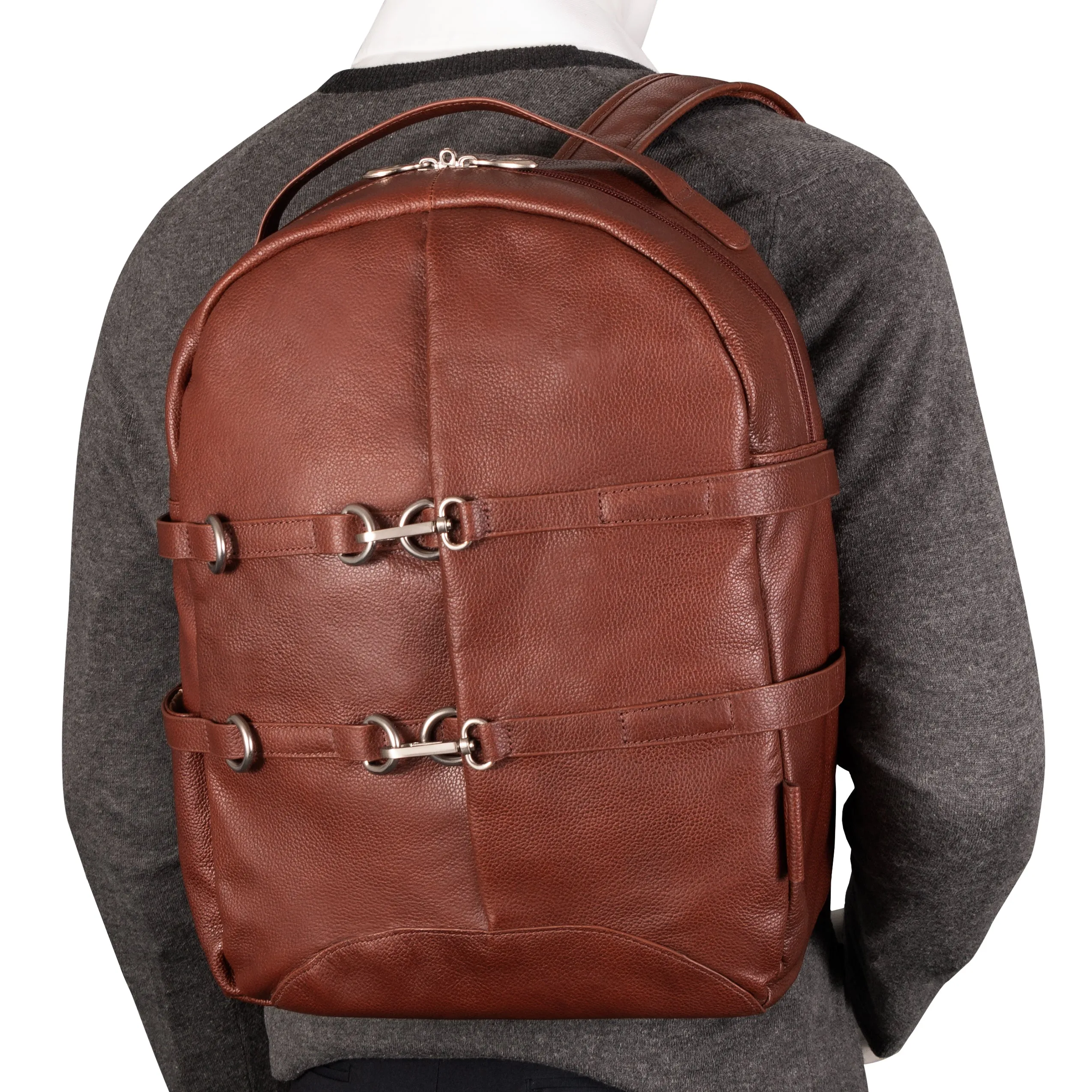 OAKLAND | 15” Leather Laptop & Tablet Backpack