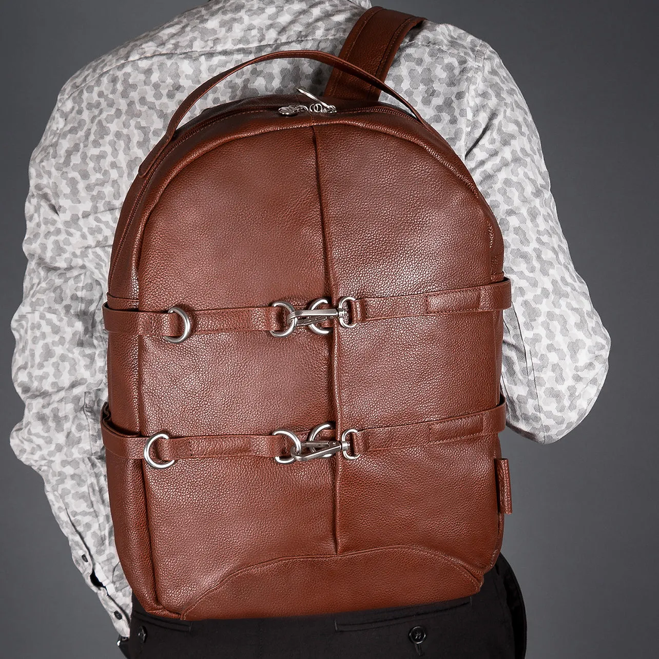 OAKLAND | 15” Leather Laptop & Tablet Backpack