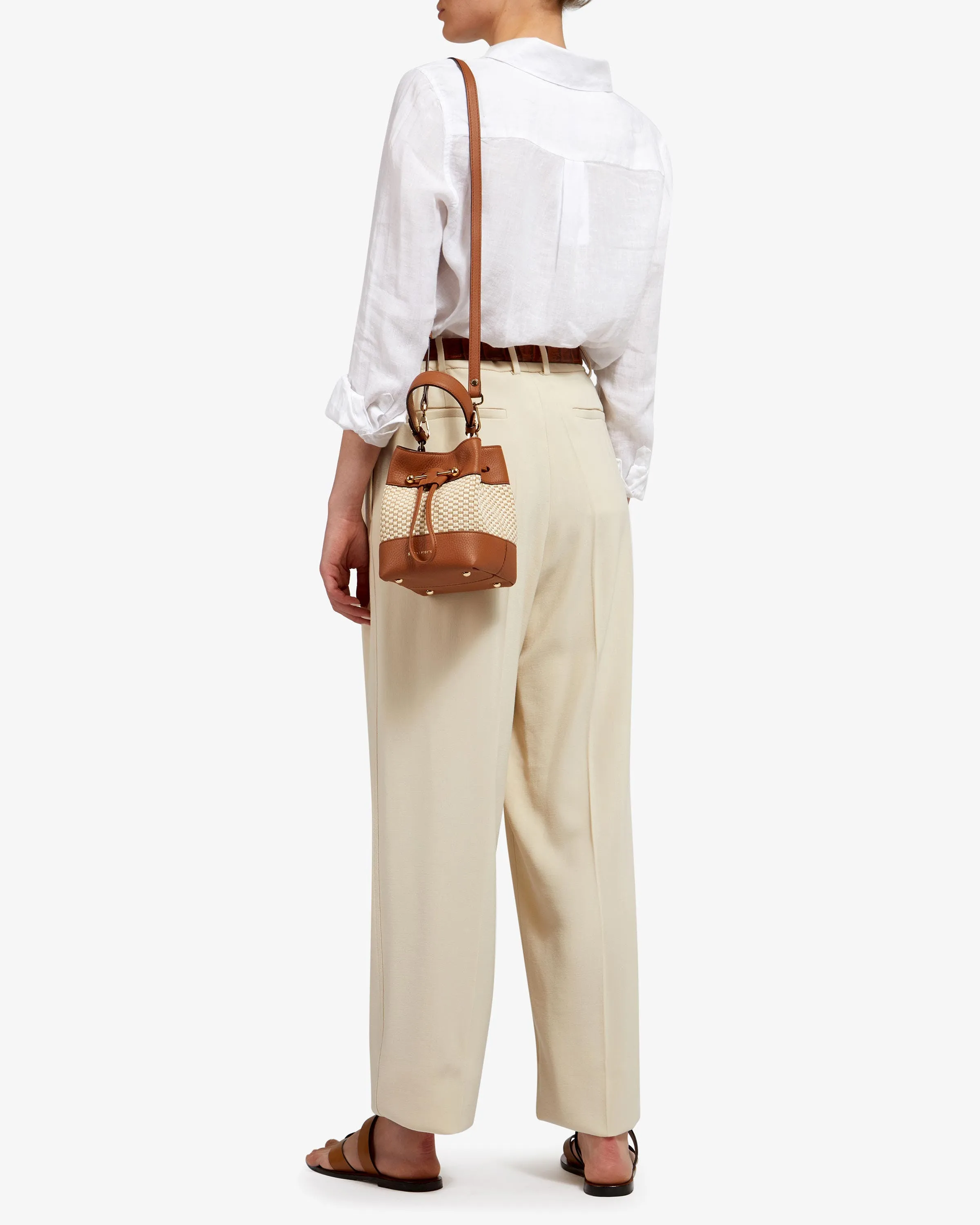 Osette - Cotton Raffia/Leather Tan