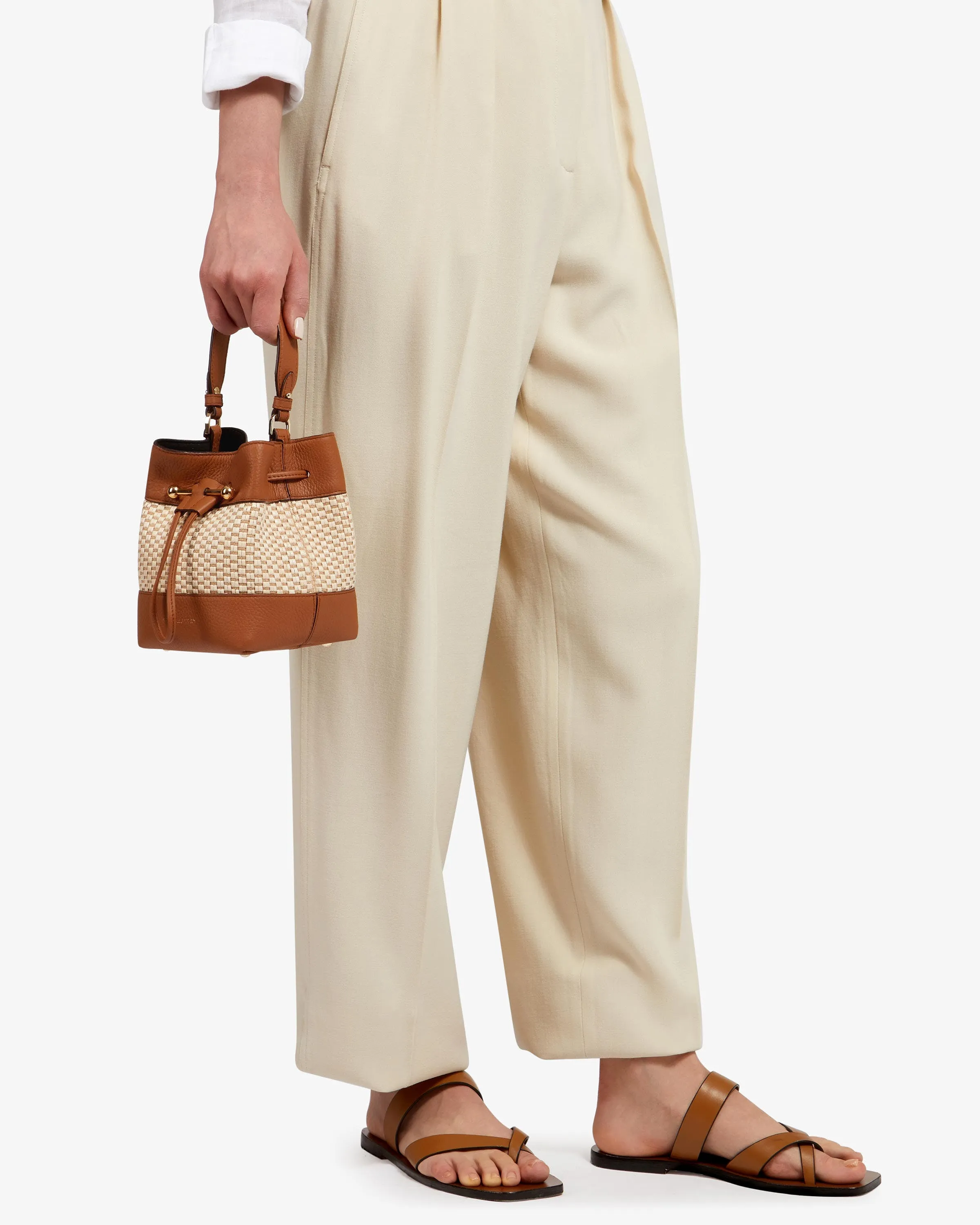 Osette - Cotton Raffia/Leather Tan