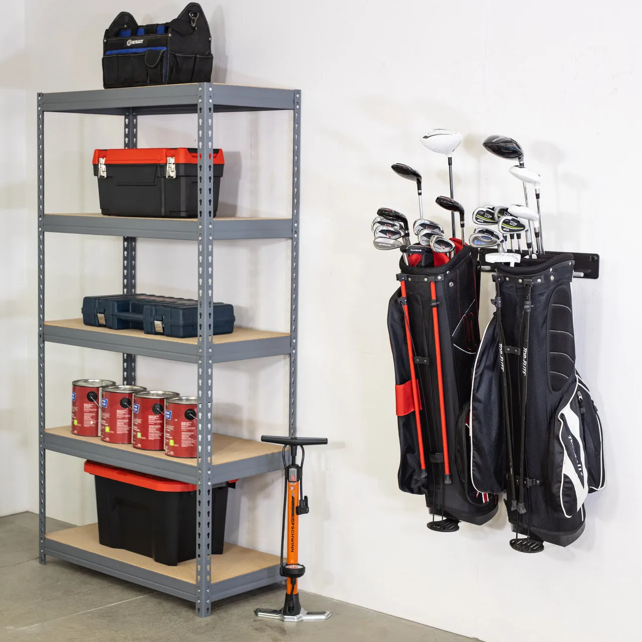 OUTLET | Torrey Pines Golf Bag Storage Rack | Holds 2 Golf Bags