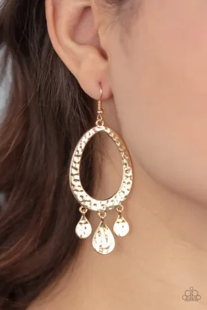 Paparazzi Earring ~ Taboo Trinket - Gold