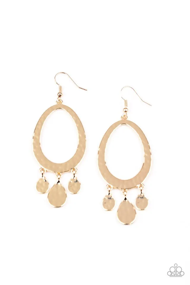 Paparazzi Earring ~ Taboo Trinket - Gold