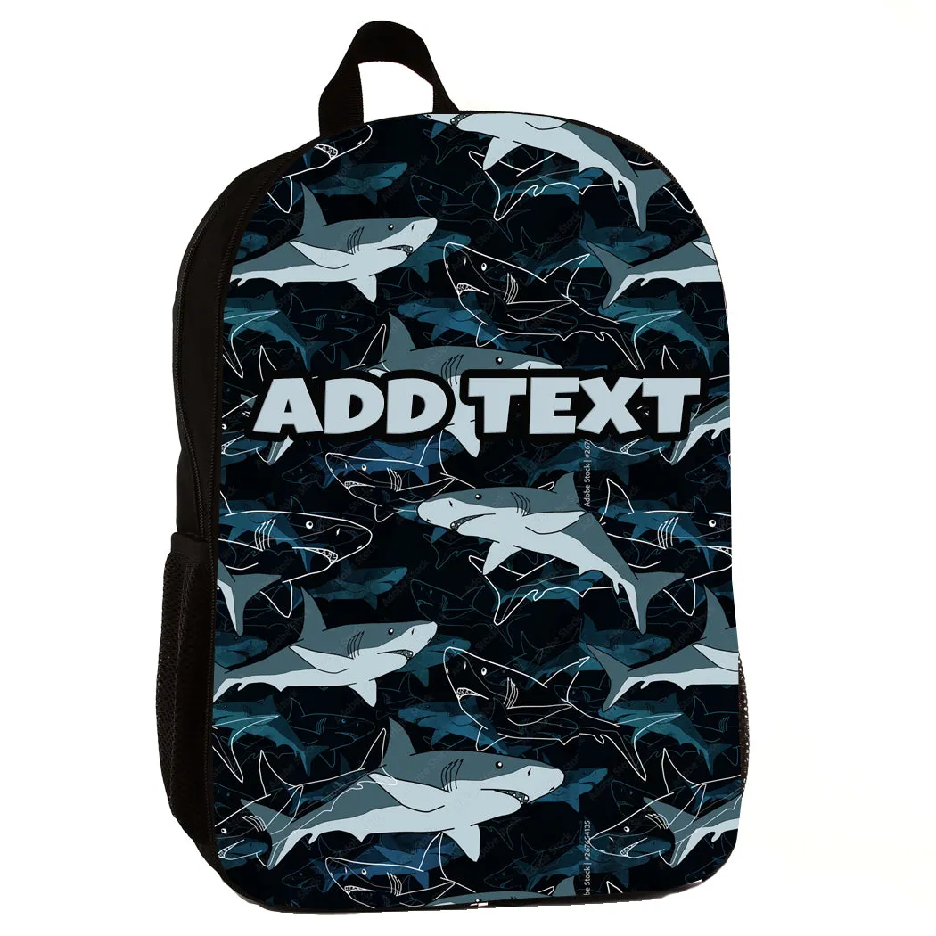 Personalized Backpacks, Lunch Bags, Duffel Bags, or Water Bottles with Full-Color - Sharks