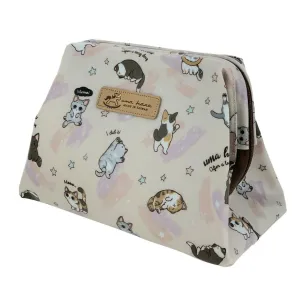 Pink Cat Yoga Large Cosmetic Bag